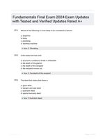 Fundamentals Final Exam 2024 Exam Updates with Tested and Verified Updates Rated A+