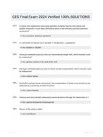 CES Final Exam  2024 Verified 100% SOLUTIONS