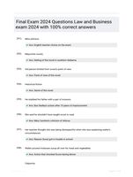 Final Exam 2024 Questions Law and Business  exam 2024 with 100% correct answers