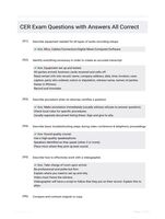 CER Exam Questions with Answers All Correct