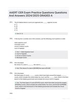 AAERT CER Exam Practice Questions Questions And Answers 2024/2025 GRADED A