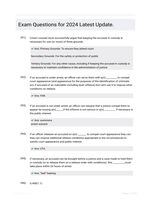 Exam Questions for 2024 Latest Update.