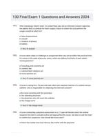 130 Final Exam 1 Questions and Answers 2024