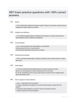 RBT Exam practice questions with 100% correct answers