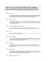 WGU C201 EXAM QUESTIONS (268 TERMS) WITH VERIFIED DEFINITIONS UPDATED 2024