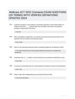 Wellcare ACT 2022 (Centene) EXAM QUESTIONS (29 TERMS) WITH VERIFIED DEFINITIONS UPDATED 2024
