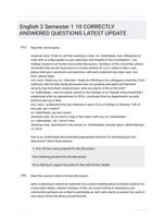 English 2 Semester 1 10 CORRECTLY ANSWERED QUESTIONS LATEST UPDATE