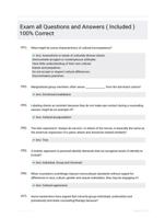 Exam all Questions and Answers ( Included ) 100% Correct