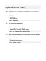 Psychiatric Nursing Exam #1