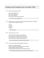 Property and Casualty Exam Accurate 100%