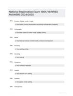 National Registration Exam 100%  VERIFIED ANSWERS  2024/2025