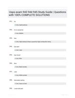 Usps exam 943 944 945 Study Guide | Questions  with 100% COMPLETE SOLUTIONS