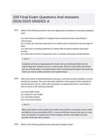 205 Final Exam Questions And Answers 2024/2025 GRADED A