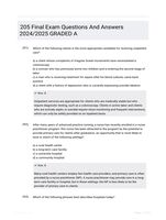 205 Final Exam Questions And Answers 2024/2025 GRADED A