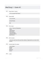 Med Surg 1 - Exam #1