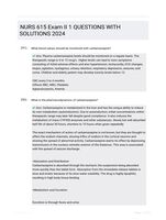 NURS 615 Exam II 1 QUESTIONS WITH SOLUTIONS 2024