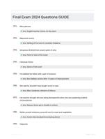 Final Exam 2024 Questions GUIDE