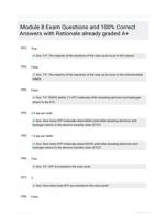 Module 8 Exam Questions and 100% Correct  Answers with Rationale already graded A+