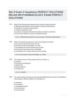 Bio 3 Exam 3 Questions PERFECT SOLUTIONS RELIAS RN PHARMACOLOGY EXAM  PERFECT SOLUTIONS