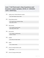 nusc 1165 final exam chea Questions and Answers Latest Updates 2024( A+ GRADED 100% VERIFIED).