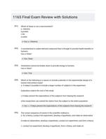 1165 Final Exam Review with Solutions