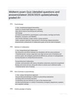 Midterm exam Quiz (detailed questions and answers)(latest 2024/2025 update)already graded A+
