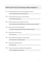 IHOP 2019 Host Test Study Guide Graded A+