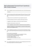 RN Fundamentals Proctored Exam Questions) With Correct Answers
