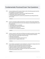 Fundamentals Proctored Exam Test Questions