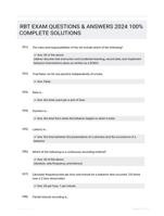RBT EXAM QUESTIONS &  ANSWERS 2024 100% COMPLETE  SOLUTIONS