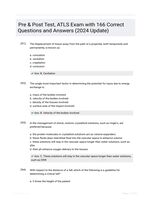 Pre & Post Test, ATLS Exam with 166 Correct Questions and Answers (2024 Update)