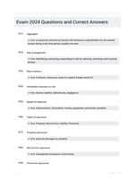 Exam 2024 Questions and Correct Answers