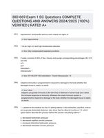BIO 669 Exam 1 EC Questions COMPLETE QUESTIONS AND ANSWERS 2024/2025 (100%) VERIFIED | RATED A+