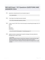 BIO 669 Exam 1 EC Questions QUESTIONS AND ANSWERS 2024