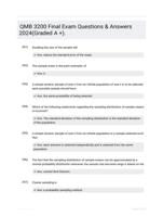 QMB 3200 Final Exam Questions & Answers 2024(Graded A +).