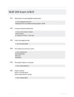 NUR 204 Exam A/B/D