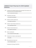 CIDESCO Exam Prep Quiz for 2024 Updated Solutions