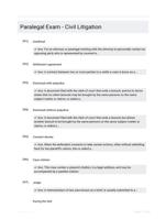 Paralegal Exam - Civil Litigation