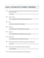 Tools 110 EXAM WITH CORRECT  ANSWERS