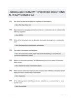 - Stormwater EXAM WITH VERIFIED SOLUTIONS ALREADY GRADED A+