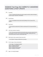 NCMHCE Test Prep 262 CORRECTLY ANSWERED QUESTIONS LATEST UPDATE