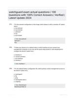watchguard exam actual questions | 100 Questions with 100% Correct Answers | Verified | Latest Update 2024