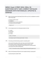 MRSO: Exam 3 PREP 2024 | REAL 55 QUESTIONS WITH 100% CORRECT DETAILED ANSWERS WITH RATIONALES | UPDATED & VERIFIED