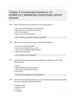 Chapter 8 Assessment Questions 15 CORRECTLY ANSWERED QUESTIONS LATEST UPDATE