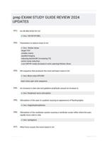 prep EXAM STUDY GUIDE REVIEW 2024 UPDATES