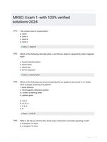 MRSO: Exam 1 -with 100% verified solutions-2024