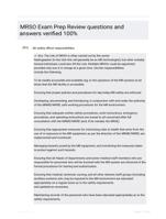 MRSO Exam Prep Review questions and answers verified 100%