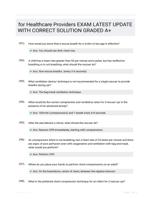for Healthcare Providers EXAM LATEST UPDATE WITH CORRECT SOLUTION GRADED A+