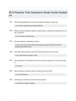 BLS Practice Test Questions Study Guide Graded A+