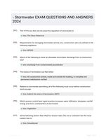 - Stormwater EXAM QUESTIONS AND ANSWERS 2024